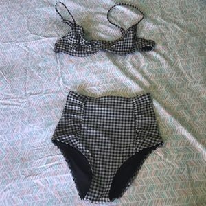 high waisted bathing suit